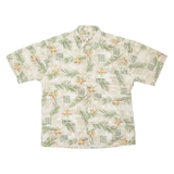CAMPIA Mens Hawaiian Shirt Beige Floral XL