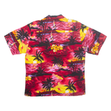 SUNNY ISLAND Mens Hawaiian Shirt Red Crazy Pattern L