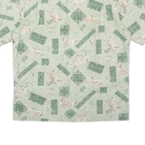 ROYAL CREATIONS Mens Hawaiian Shirt Green Crazy Pattern L