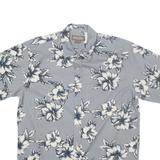 COOKE STREET Mens Hawaiian Shirt Grey Floral L