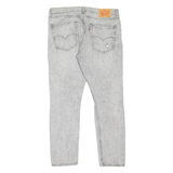 LEVI'S 512 Jeans Distressed Mens Grey Slim Tapered Stone Wash W36 L29