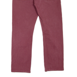 LEVI'S 513 Jeans Mens Maroon Slim Straight W36 L29