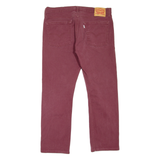 LEVI'S 513 Jeans Mens Maroon Slim Straight W36 L29