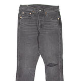 LEVI'S 501S Jeans BIG E Distressed Womens Grey Skinny Straight W27 L28