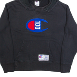 CHAMPION Womens Black Hoodie L