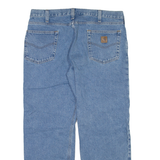 CARHARTT Mens Jeans Blue Relaxed Straight W38 L30