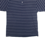 TOMMY HILFIGER GOLF Mens Polo Shirt Blue Striped L