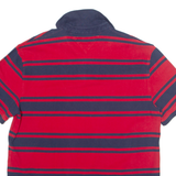 TOMMY HILFIGER Mens Polo Shirt Red Striped XL