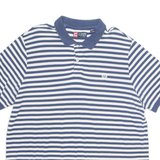 CHAPS Mens Polo Shirt Blue Striped 2XL