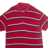NAUTICA Mens Polo Shirt Red Striped XL