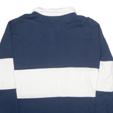 LEVI'S Mens Polo Shirt Blue Colourblock Long Sleeve 2XL