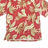 BATIK BAY Mens Polo Shirt Red Floral L