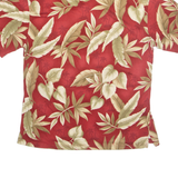 BATIK BAY Mens Polo Shirt Red Floral L