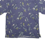 CHEROKEE Soft Touch Mens Polo Shirt Blue Floral XL