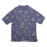 CHEROKEE Soft Touch Mens Polo Shirt Blue Floral XL