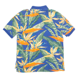 CHAPS Mens Polo Shirt Blue Floral M
