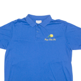 CRYSTAL SPRINGS Mens Polo Shirt Blue 90s 2XL