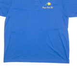 CRYSTAL SPRINGS Mens Polo Shirt Blue 90s 2XL