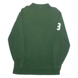 POLO RALPH LAUREN Mens Polo Shirt Green Long Sleeve L