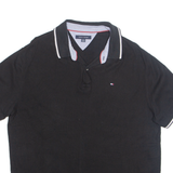 TOMMY HILFIGER Mens Polo Shirt Black XL