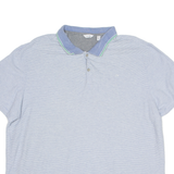 CALVIN KLEIN Mens Polo Shirt Blue Striped 2XL