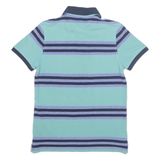 TOMMY HILFIGER Mens Polo Shirt Blue Striped S