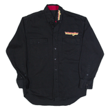 WRANGLER Mens Worker Shirt Black Long Sleeve S