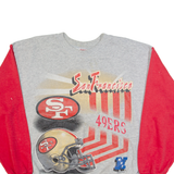 TEAMWORK San Francisco 49ers Mens Sweatshirt Grey 90s USA XL