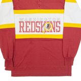 NUTMEG MILLS Washington Redskins Mens Polo Shirt Maroon Long Sleeve M