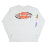 M&O KNITS NASCAR Winston Cup Mens Biker T-Shirt Grey Long Sleeve USA XL