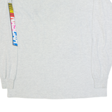 M&O KNITS NASCAR Winston Cup Mens Biker T-Shirt Grey Long Sleeve USA XL