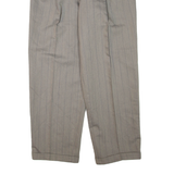 MODEMA Womens Trousers Grey Regular Tapered Wool W34 L30