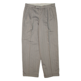 MODEMA Womens Trousers Grey Regular Tapered Wool W34 L30