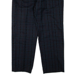 Check Mens Trousers Green Regular Tapered W34 L30