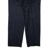 Check Mens Trousers Green Regular Tapered W34 L30