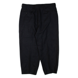 Womens Trousers Grey Regular Tapered Wool W36 L27