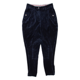 FELIX BUHLER Mens Corduroy Trousers Blue Regular Skinny W28 L26