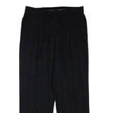 Check Mens Trousers Black Regular Straight W32 L30