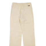 ELKONT Womens Corduroy Trousers Beige Regular Straight W26 L30