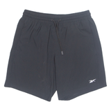 REEBOK Mens Sports Shorts Black Relaxed M W32