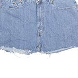 LEVI'S Cut Off 505 Womens Denim Shorts Blue L W36