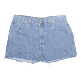 LEVI'S Cut Off 505 Womens Denim Shorts Blue L W36