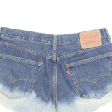 LEVI'S Cut Off 505 Ombre Womens Denim Shorts Blue M W34