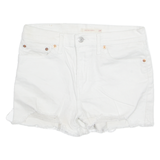 LEVI'S Cut Off Womens Denim Shorts White S W23