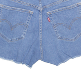 LEVI'S Cut Off Stretch High Waist Womens Denim Shorts Blue S W28