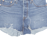 LEVI'S Cut Off 501 Womens Denim Shorts Blue M W29