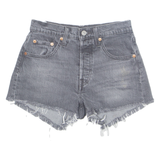 LEVI'S Cut Off 501 Premium Womens Denim Shorts Black XXS W26