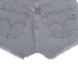 LEVI'S Cut Off 501 Premium Womens Denim Shorts Black XXS W26