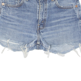 LEVI'S Cut Off 505 Womens Denim Shorts Blue S W27