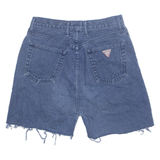 GUESS JEANS Cut Off Womens Denim Shorts Blue 90s M W30